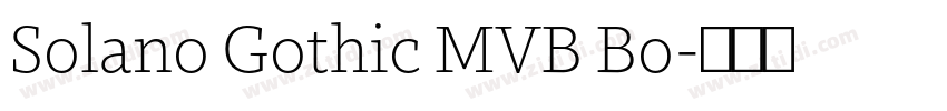 Solano Gothic MVB Bo字体转换